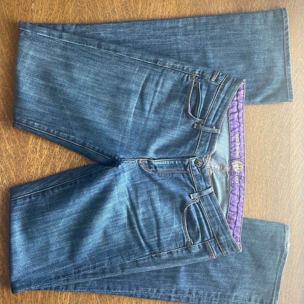 Rich & Skinny Dark Blue Flare Jeans